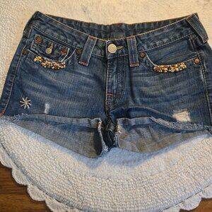 True Religion Joey Beaded Shorts